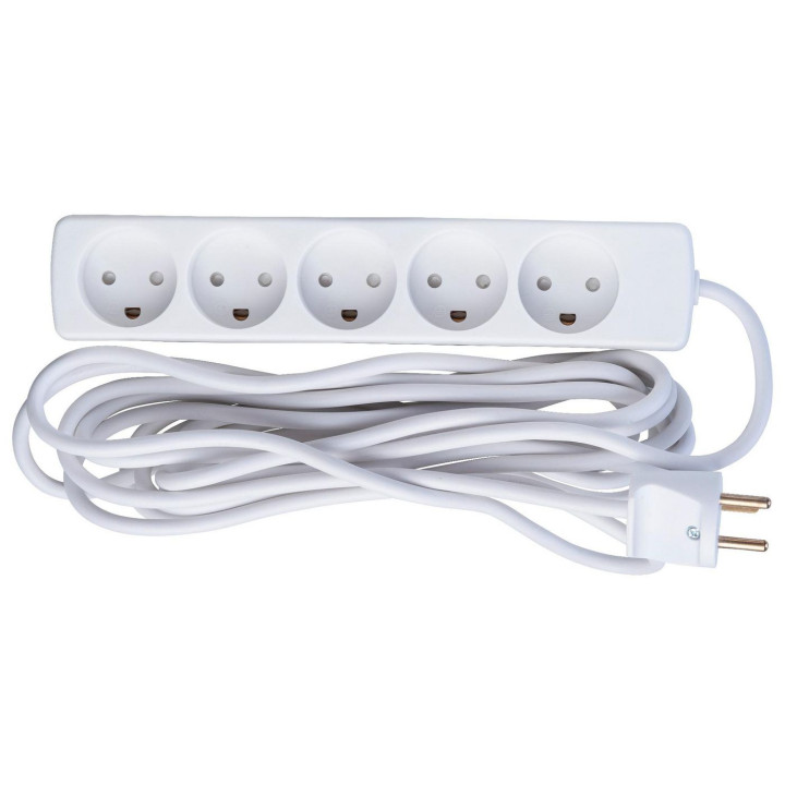 MicroConnect 5-way Danish Power Strip 5m