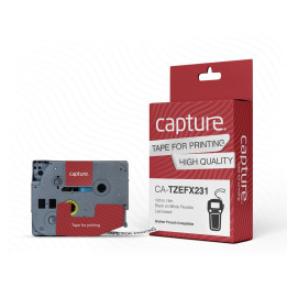 Capture 12mm x 8m Black on White