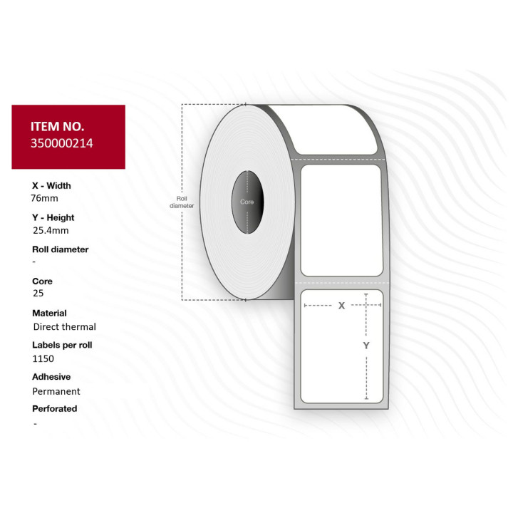 Capture Label 76x25.4 - Core 25.
