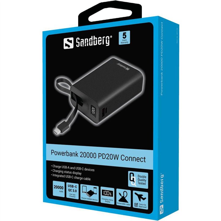 Sandberg Powerbank 20000 PD20W Connect