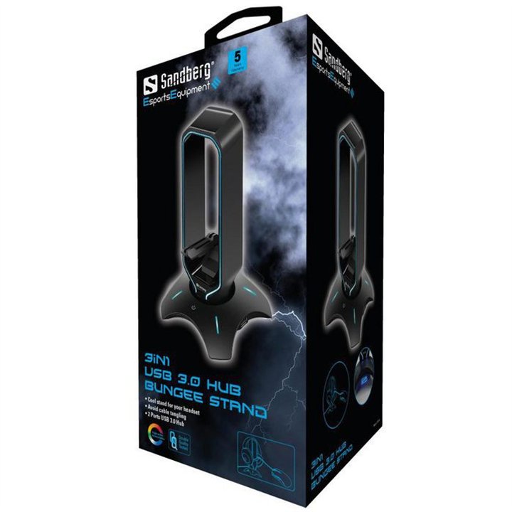 3in1 USB 3.0 Hub Bungee Stand