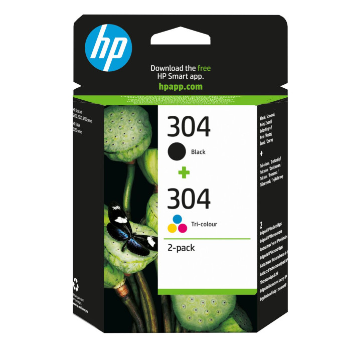 HP 304 2-Pack Black/Tri-color