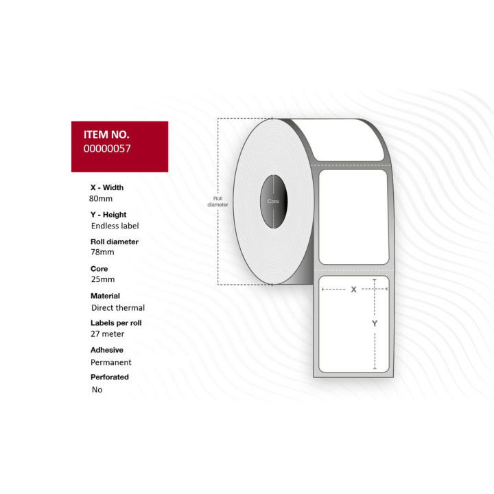 Capture Label 80mm(Width) x