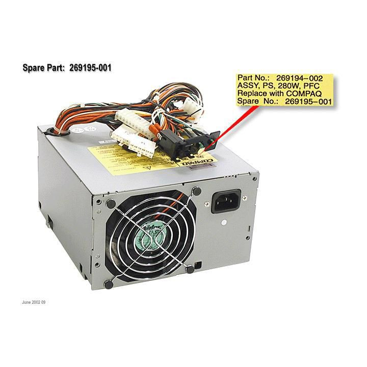 HP 280-Watt PFC Power Supply