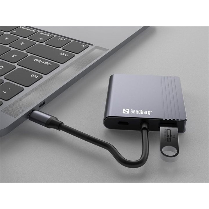 USB-C Dock 2xHDMI+USB+PD