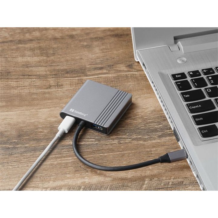 USB-C Dock 2xHDMI+USB+PD