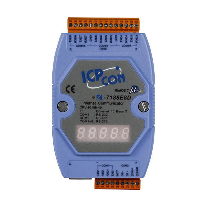 Moxa ICP CON, 7xRS232+1xRS485+DISPL