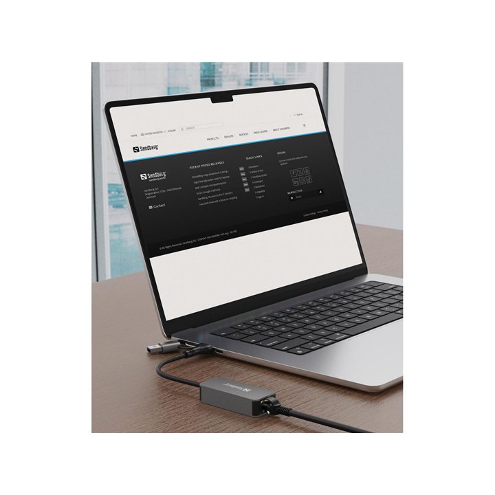 Sandberg USB-C/A 2.5 GbE RJ45 Adapter