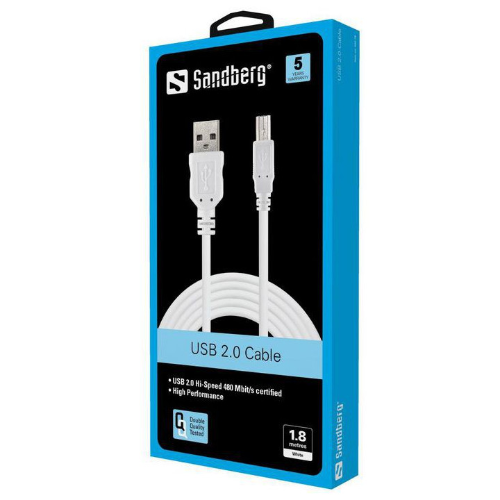 USB 2.0 A-B male 1.8 m