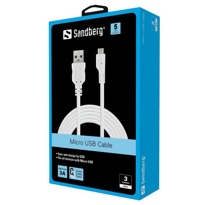MicroUSB Sync/Charge Cable 3m