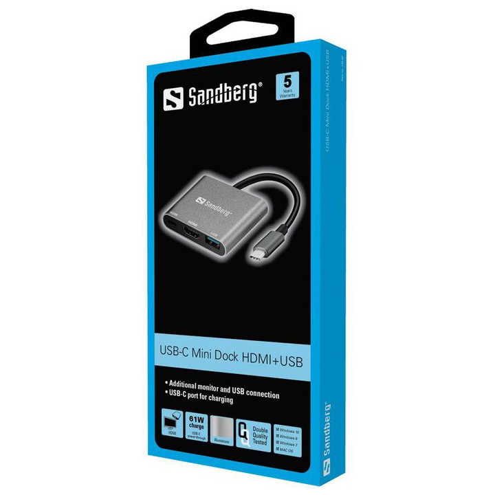 Sandberg USB-C Mini Dock HDMI USB
