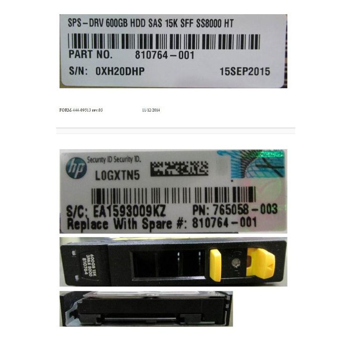 Hewlett Packard Enterprise DRV 600GB HDD SAS 15K SFF
