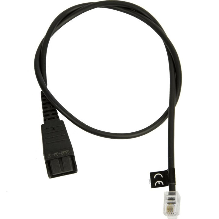 Jabra QD cord, straight, mod plug 6