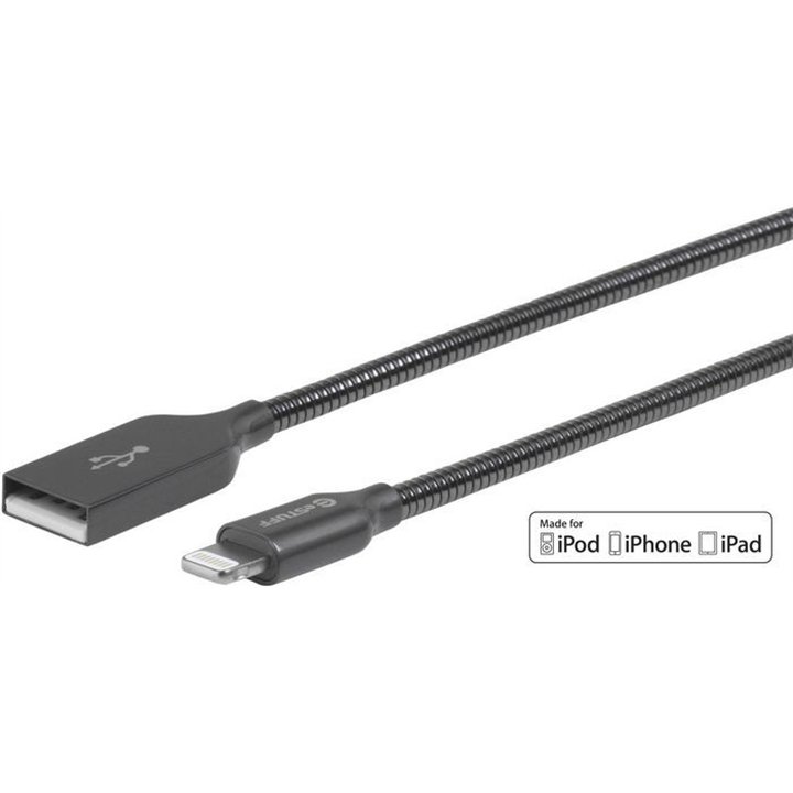 eSTUFF Lightning Cable MFI 1,5 m gunmetal