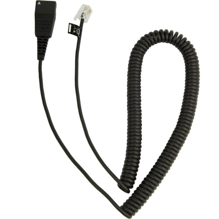 Jabra QD Cord, Coild, Mod. Plug
